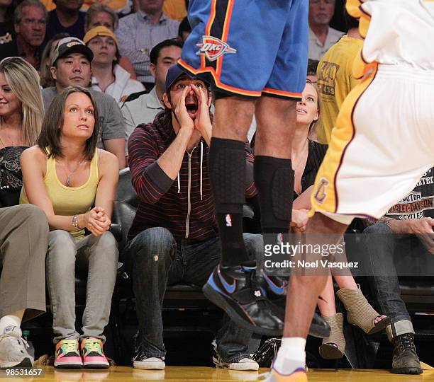 Zachary Levi attends a game between the Oklahoma City Thunder and the Los Angeles Lakers at Staples Center on April 18, 2010 in Los Angeles,...