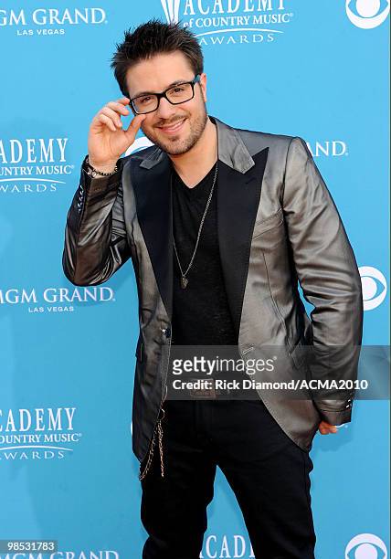 Singer Danny Gokey arrives for the 45th Annual Academy of Country Music Awards at the MGM Grand Garden Arena on April 18, 2010 in Las Vegas, Nevada.