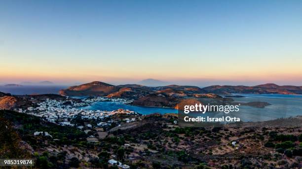 skala in patmos island - skala stock pictures, royalty-free photos & images