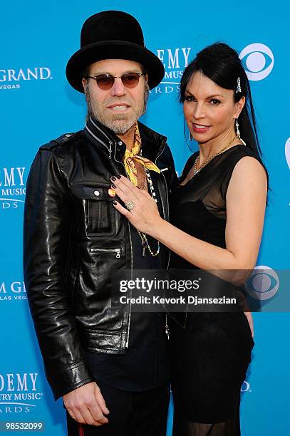 Big Kenny Alphin of Big and Rich and Christiev Alphin arrive for the 45th Annual Academy of Country Music Awards at the MGM Grand Garden Arena on...