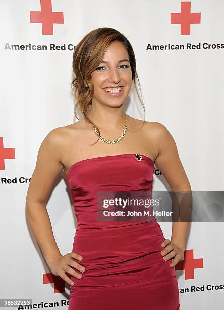 Actress Vanessa Lengies attends the Annual Red Cross of Santa Monica's Annual "Red Tie Affair" at the Fairmont Miramar Hotel on April 17, 2010 in...