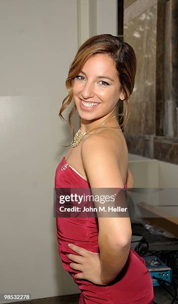 Actress Vanessa Lengies attends the Annual Red Cross of Santa Monica's Annual "Red Tie Affair" at the Fairmont Miramar Hotel on April 17, 2010 in...