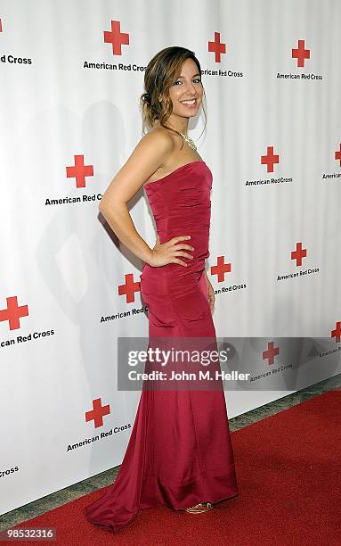 Actress Vanessa Lengies attends the Annual Red Cross of Santa Monica's Annual "Red Tie Affair" at the Fairmont Miramar Hotel on April 17, 2010 in...