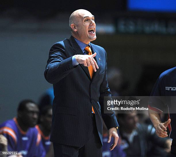 Neven Spahija, Head Coach of Power Electronics Valencia in action during the Alba Berlin vs Power Electronics Valencia Final Game at Fernando Buesa...