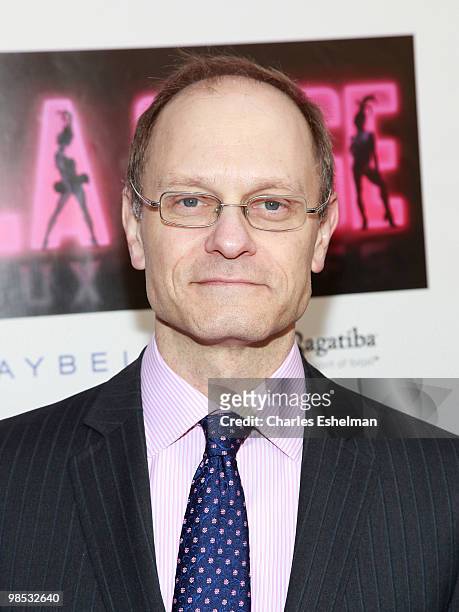 Actor David Hyde Pierce attends the opening of "La Cage Aux Folles" on Broadway at the Longacre Theatre on April 18, 2010 in New York City.