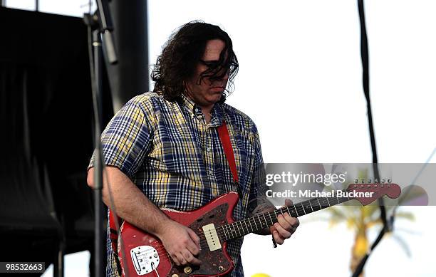 Musician James McNew of Yo La Tengo performs during day 3 of the Coachella Valley Music & Art Festival 2010 held at The Empire Polo Club on April 18,...