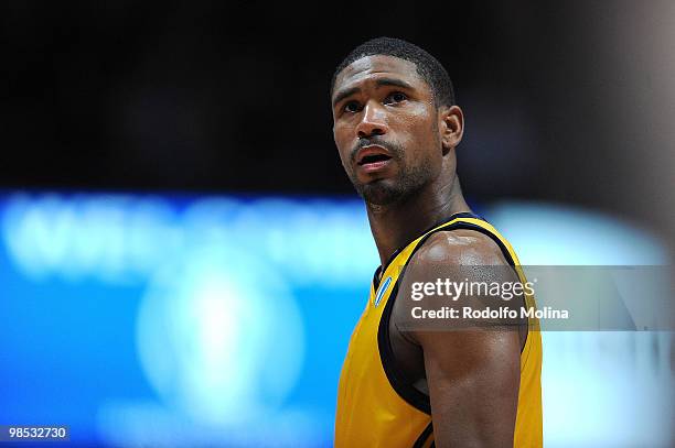 Derrick Byars, #4 of Alba Berlin in action during the Alba Berlin vs Power Electronics Valencia Final Game at Fernando Buesa Arena on April 18, 2010...