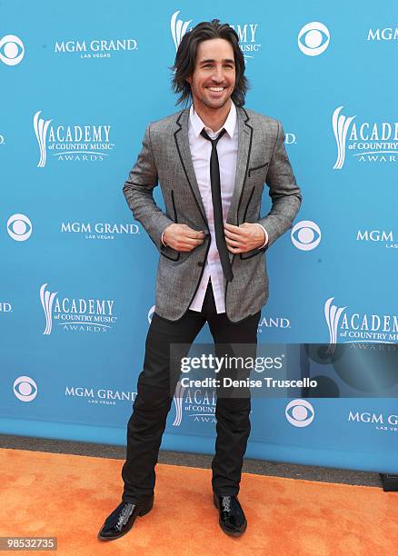 Musician Jake Owen arrives for the 45th Annual Academy of Country Music Awards at the MGM Grand Garden Arena on April 18, 2010 in Las Vegas, Nevada.