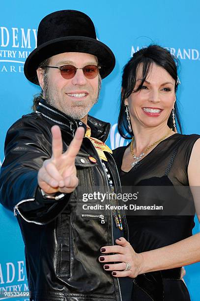 Big Kenny Alphin of Big and Rich and Christiev Alphin arrives for the 45th Annual Academy of Country Music Awards at the MGM Grand Garden Arena on...