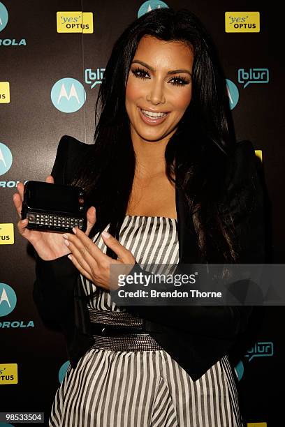 Kim Kardashian makes an instore appearance at Optus on April 19, 2010 in Sydney, Australia.