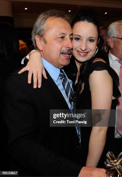 Actor Wolfgang Stumph and his daughter Stephanie Stumph attend the 'Felix Burda Award' at hotel Adlon on April 18, 2010 in Berlin, Germany.