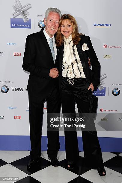 Maren Gilzer and husband Egon F. Freiheit attend the 'Felix Burda Award' at hotel Adlon on April 18, 2010 in Berlin, Germany.