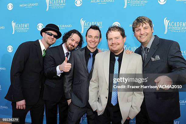 Randy Rogers Band arrives for the 45th Annual Academy of Country Music Awards at the MGM Grand Garden Arena on April 18, 2010 in Las Vegas, Nevada.