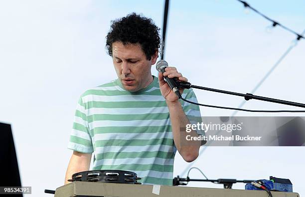 Musicians James McNew and Ira Kaplan of Yo La Tengo perform during day 3 of the Coachella Valley Music & Art Festival 2010 held at The Empire Polo...