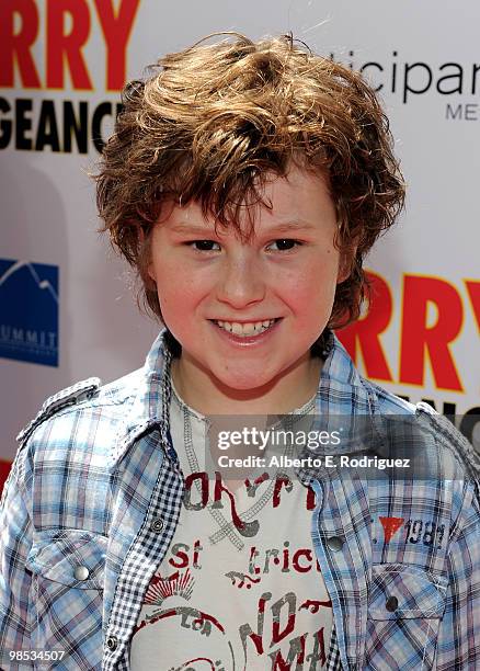 Actor Nolan Gould arrives at the premiere of Summit Entertainment and Participant Media's "Furry Vengeance" at the Bruin Theatre on April 18, 2010 in...