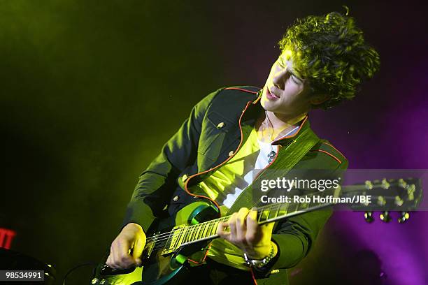 Nick Jonas performs at the 11th Annual T.J. Martell Foundation Family Day benefit at Roseland Ballroom on April 18, 2010 in New York City.