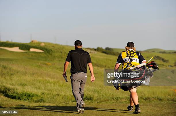 Kevin Chappell walks from the 18th tee during the final round of the Fresh Express Classic at TPC Stonebrae on April 18, 2010 in Hayward, California.