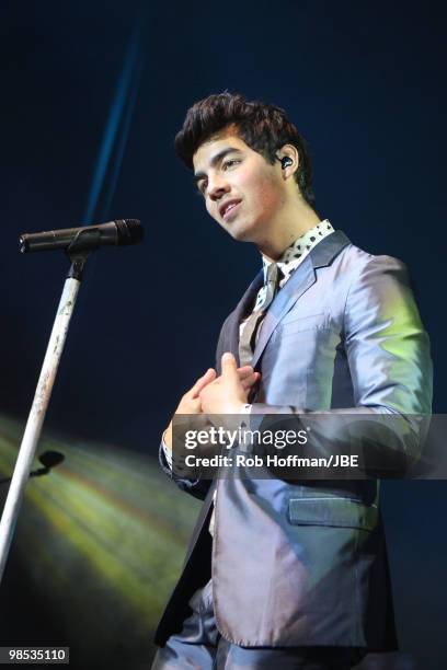 Joe Jonas performs at the 11th Annual T.J. Martell Foundation Family Day benefit at Roseland Ballroom on April 18, 2010 in New York City.