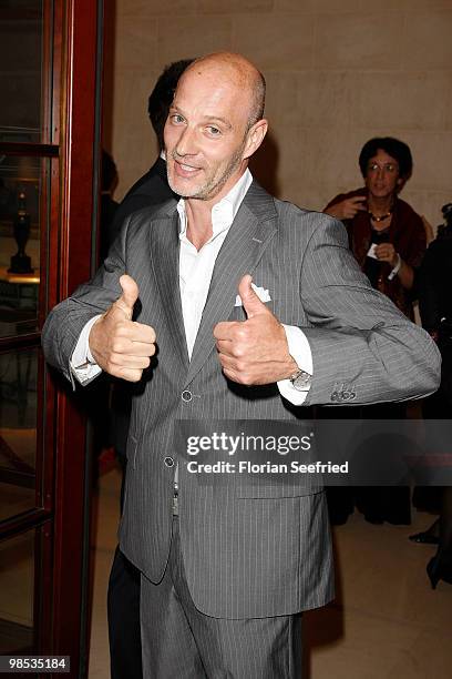 Actor Simon Licht attends the 'Felix Burda Award 2010' at hotel Adlon Kempinski on April 18, 2010 in Berlin, Germany.