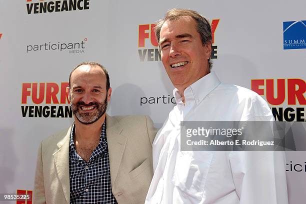 Director Roger Kumble and Imagenation Abudhabi's Edward Borgerding arrive at the premiere of Summit Entertainment and Participant Media's "Furry...