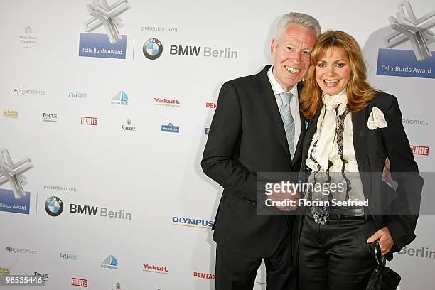Actress Maren Giltzer and Egon F. Freiheit attend the 'Felix Burda Award 2010' at hotel Adlon Kempinski on April 18, 2010 in Berlin, Germany.