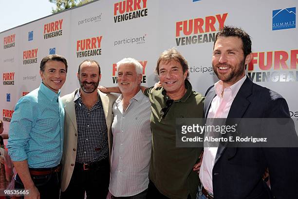 Participant's Ricky Strauss, director Roger Kumble, Summit's Rob Friedman, Summit's Patrick Wachsberger and Participant's Jonathan King arrive at the...