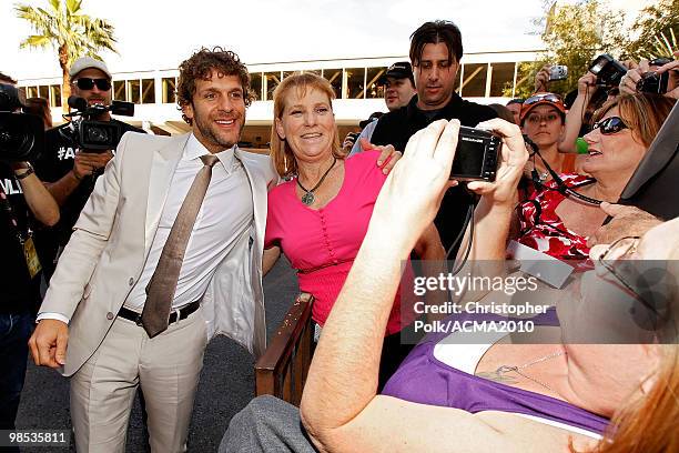 Musician Billy Currington arrives for the 45th Annual Academy of Country Music Awards at the MGM Grand Garden Arena on April 18, 2010 in Las Vegas,...