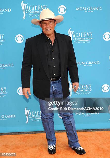 Musician Sammy Kershaw arrives for the 45th Annual Academy of Country Music Awards at the MGM Grand Garden Arena on April 18, 2010 in Las Vegas,...