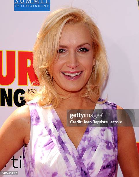 Angela Kinsey arrives at the "Furry Vengeance" premiere at Mann Bruin Theatre on April 18, 2010 in Westwood, California.