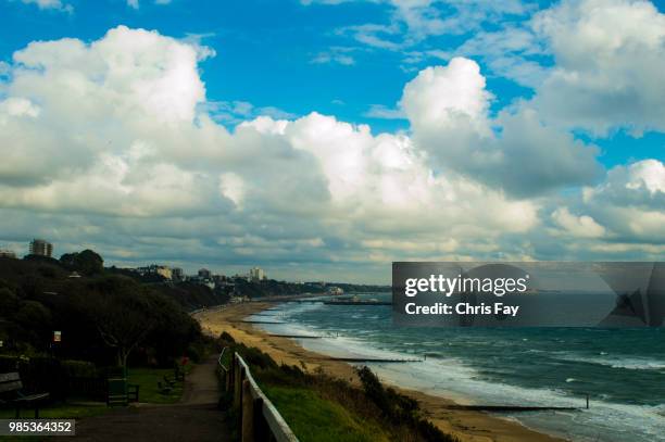 bournemouth from the chine - chine stock pictures, royalty-free photos & images