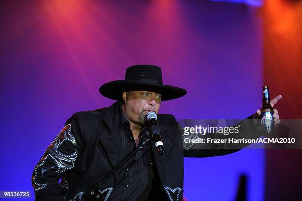 Singer Eddie Montgomery of Montgomery Gentry performs onstage at the 45th Annual Academy of Country Music Awards All Star Jam at the MGM Grand...