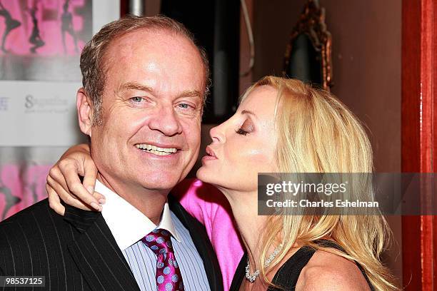 Actor Kelsey Grammer and wife Camille Donatacci Grammer attend the after party for the opening of "La Cage Aux Folles" on Broadway at Providence on...