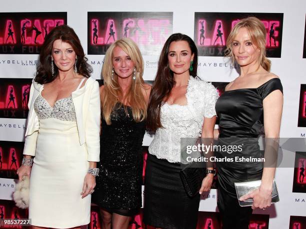 "The Real Housewives of Beverly Hills" Lisa Vanderpump, Kim Richards, Kyle Richards and Taylor Armstrong attend the opening of "La Cage Aux Folles"...