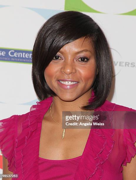 Actress Taraji Henson arrives to Jenesse Center's 30th Anniversary Silver Rose Weekend at the Beverly Hills Hotel on April 18, 2010 in Beverly Hills,...