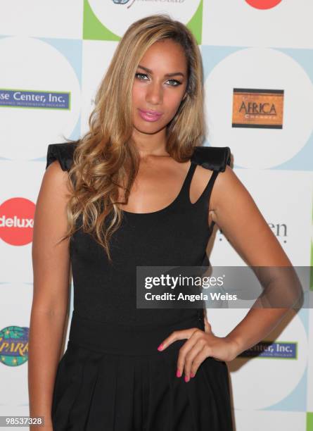 Singer Leona Lewis arrives to Jenesse Center's 30th Anniversary Silver Rose Weekend at the Beverly Hills Hotel on April 18, 2010 in Beverly Hills,...