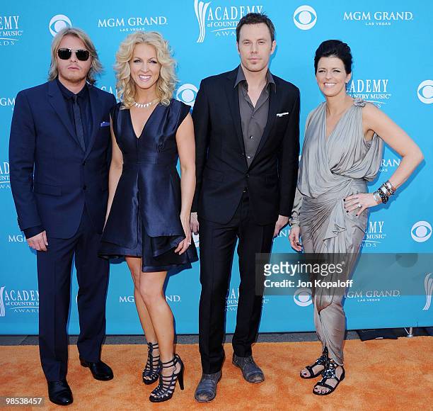 Little Big Town arrives at the 45th Annual Academy Of Country Music Awards at the MGM Grand Garden Arena on April 18, 2010 in Las Vegas, Nevada.