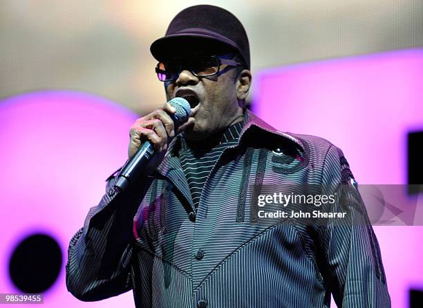 Musician Bobby Womack performs with The Gorillaz at Day 3 of the Coachella Valley Music & Art Festival 2010 held at the Empire Polo Club on April 18,...