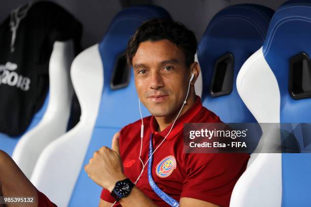 Christian Bolanos of Costa Rica looks on during a pitch inspection prior to the 2018 FIFA World Cup Russia group E match between Switzerland and...
