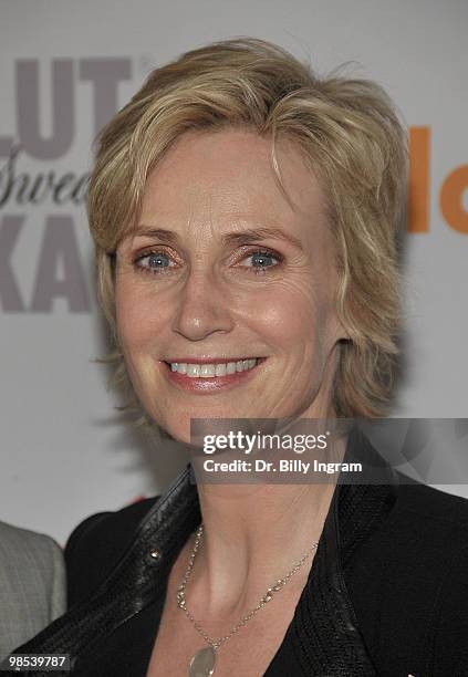 Actress Jane Lynch attends the 21st Annual GLAAD Media Awards at Hyatt Regency Century Plaza on April 17, 2010 in Century City, California.