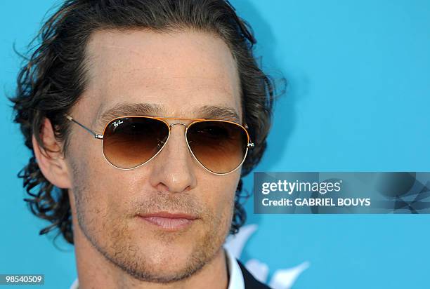 Actor Matthew McConaughey arrives at the 45th Academy of Country Music Awards in Las Vegas, Nevada, on April 18, 2010. AFP PHOTO / GABRIEL BOUYS