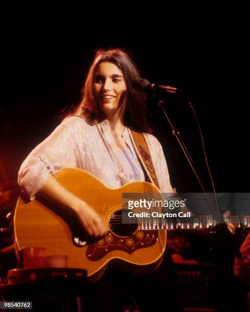 Emmylou Harris performing with The Hot Band at the Warfield Theater in San Francisco on June 6, 1982.