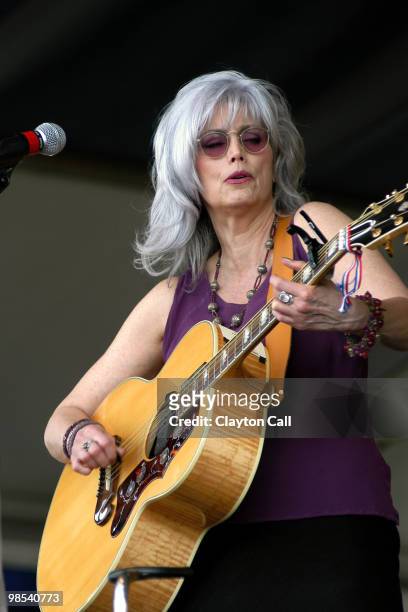 Emmylou Harris performing at the New Orleans Jazz & Heritage Festival on April 23, 2004.