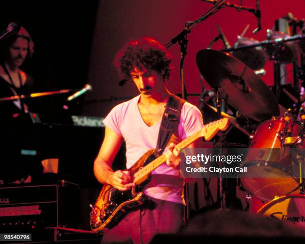 Frank Zappa performing at the Berkeley Community Theater on December 10, 1981.