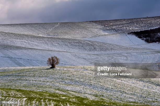 campagna innevata - campagna stock pictures, royalty-free photos & images
