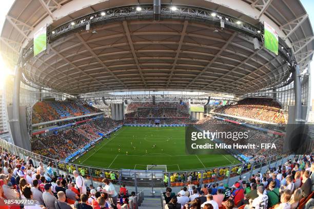 General view inside the stadium prior to the 2018 FIFA World Cup Russia group F match between Mexico and Sweden at Ekaterinburg Arena on June 27,...