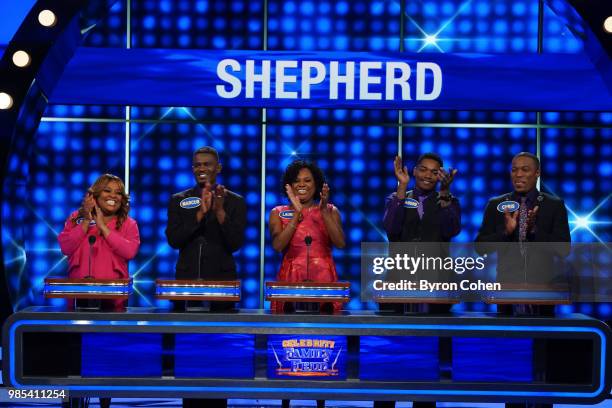 Sherri Shepherd vs. Ian Ziering and Tommy Chong vs. Derek Fisher & Gloria Govan" - The celebrity teams competing to win cash for their charities...