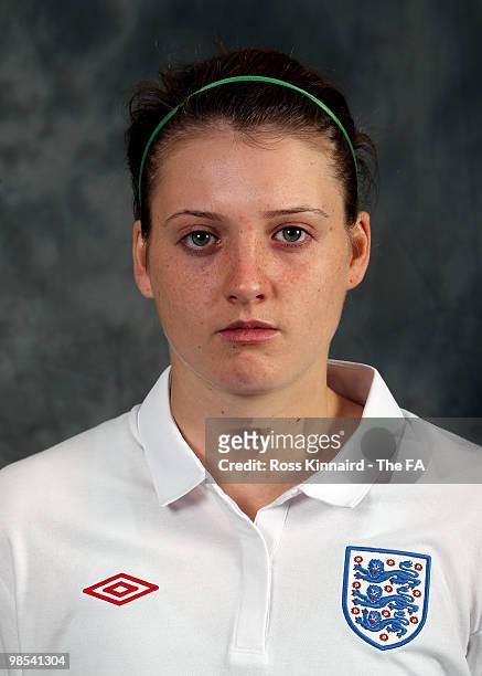 Jade Moore of England poses for a studio portrait on April 19, 2010 in Leicester, England.