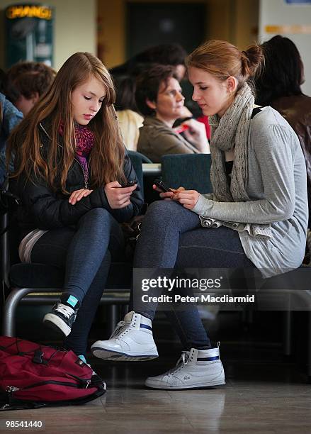 Stranded Austrian students wait for a ferry at Dover port ferry terminal on April 19, 2010 in England. Thousands of UK passengers are unable to...