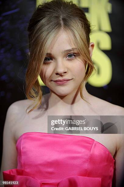 Actress Chloe Moretz arrives at the premiere of "Kick-Ass" in Hollywood, California on April 13, 2010. AFP PHOTO / GABRIEL BOUYS