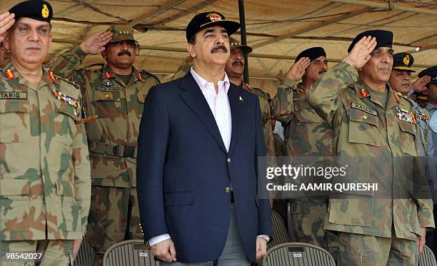 To go with Pakistan-politics-Gilani,PROFILE by Nasir Jaffry This picture taken on April 18, 2010 shows Pakistani Prime Minister Yousuf Raza Gilani...